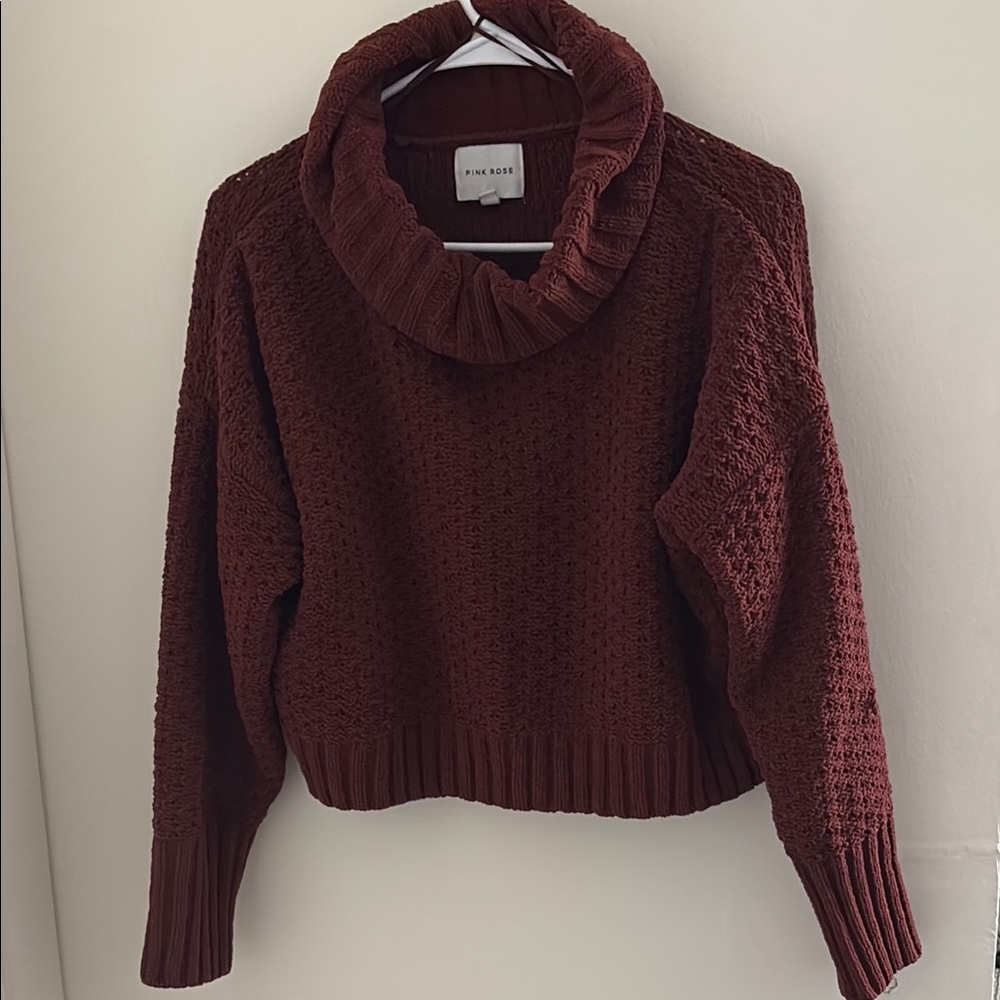 Pink Rose Women's Brown Sweater